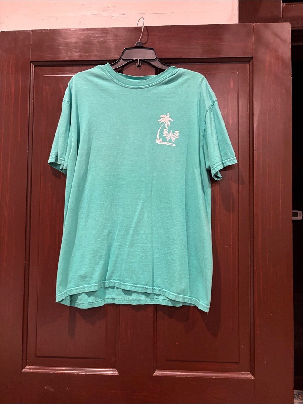 Women's Teal Short-Sleeve Graphic Tee with Palm Logo